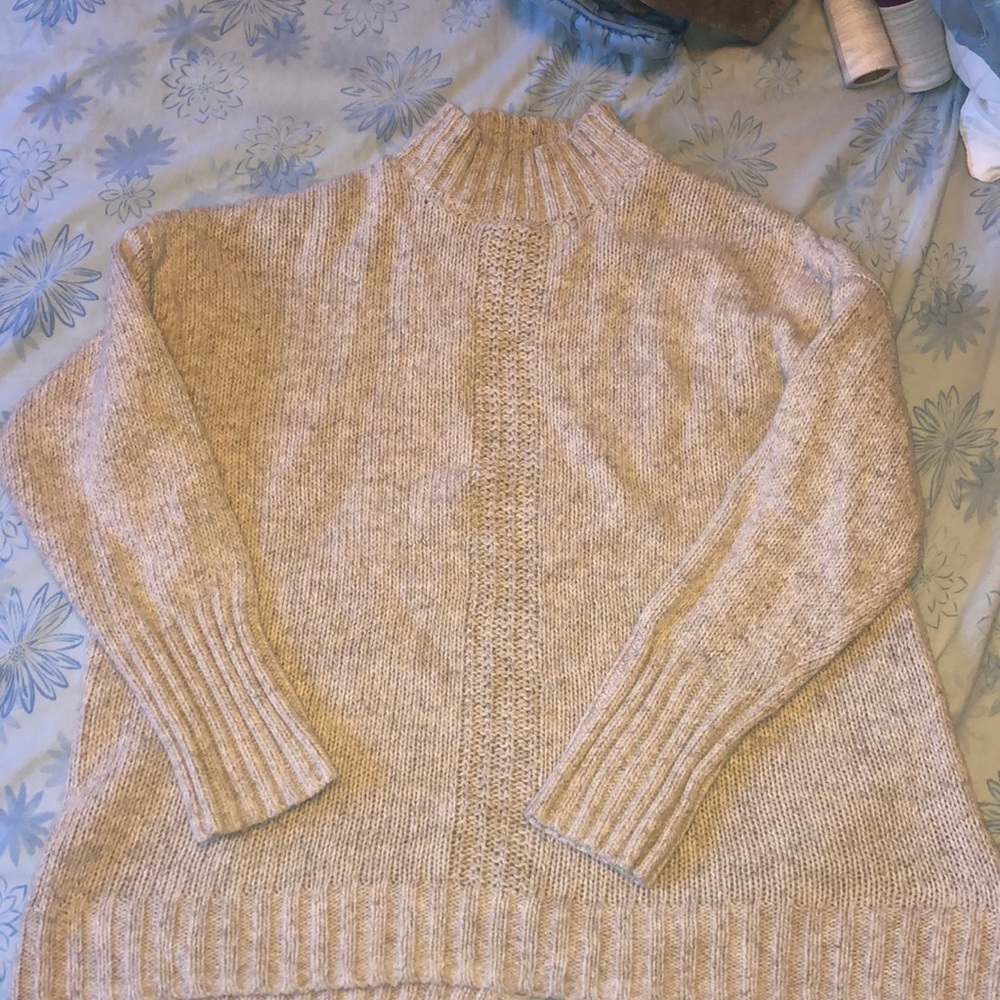 Beige turtleneck sweater